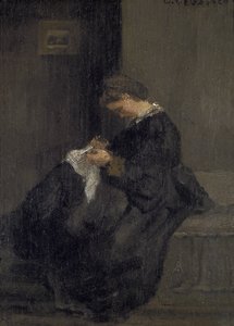 Madame Pissarro che cuce, XIX secolo